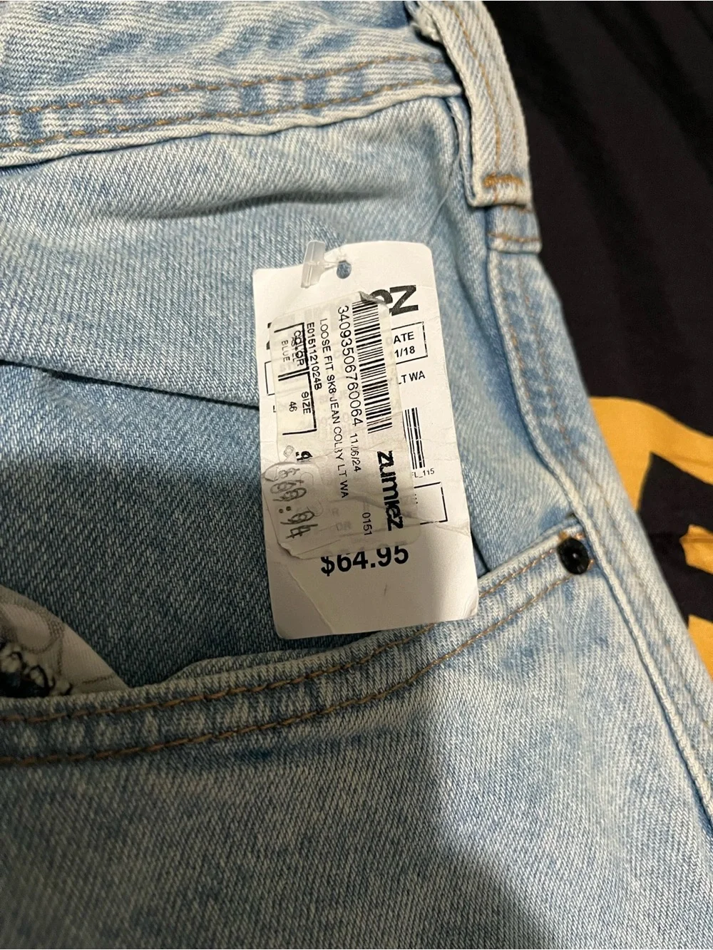 Zumiez Light Blue Relaxed Fit Men's Jeans